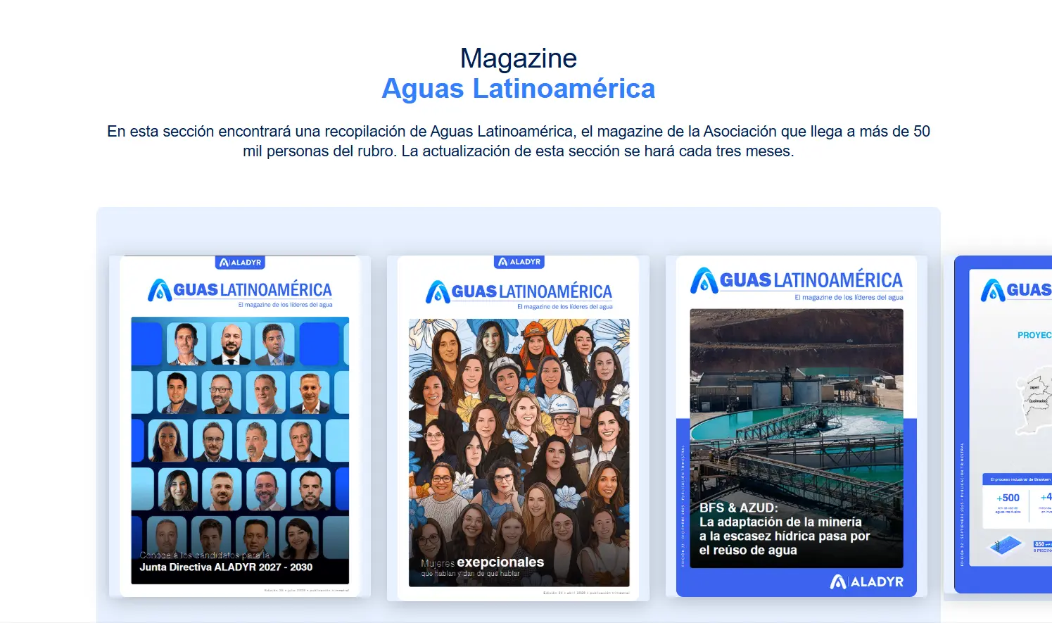 Aguas Latinoamérica digital magazine archive
